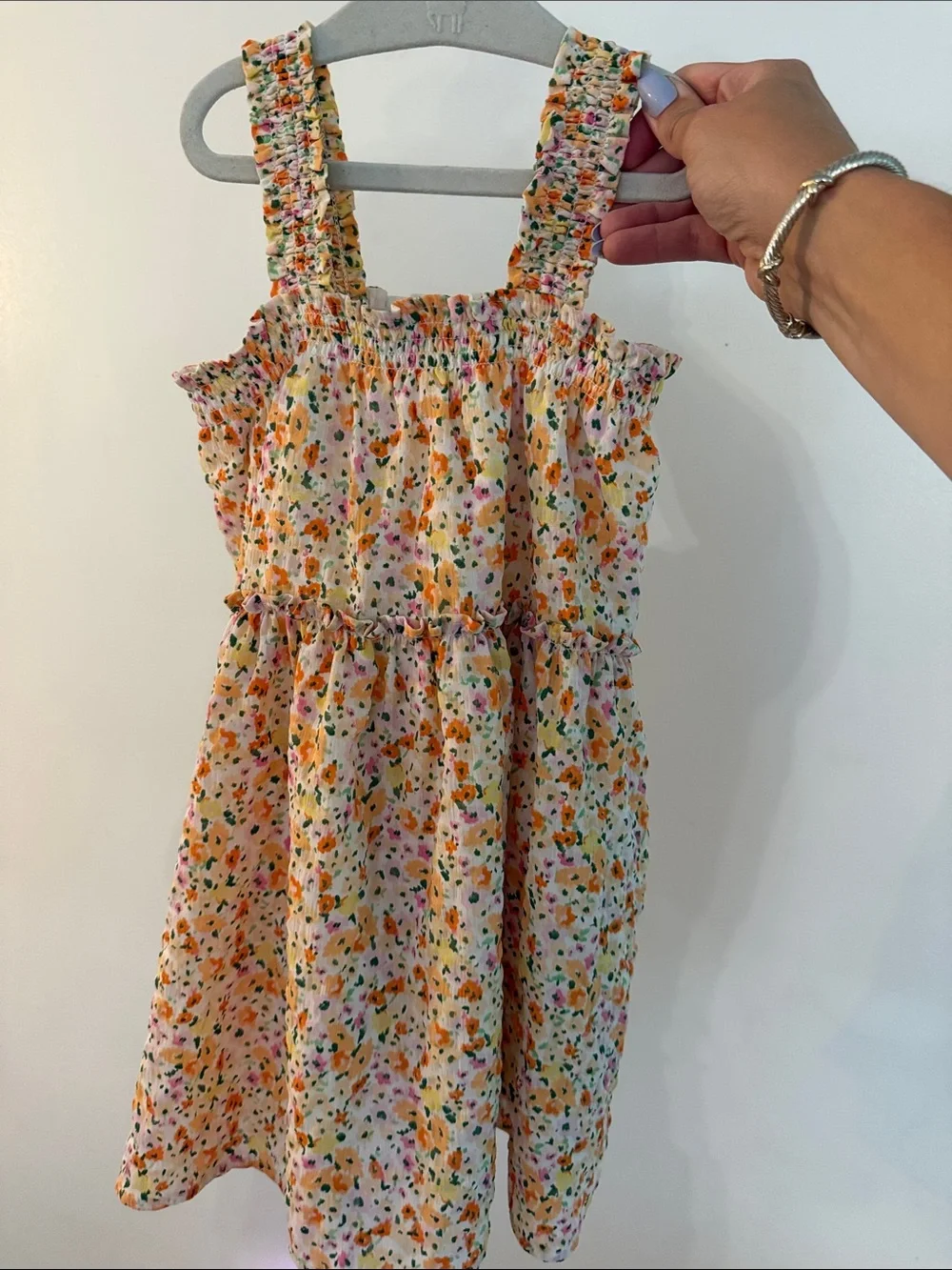 Worn Once! ✨ Girls Floral Sundress - Orange Multi • 4T